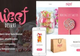 free download Sweet Dessert Candy Shop & Cafe WordPress Theme nulled