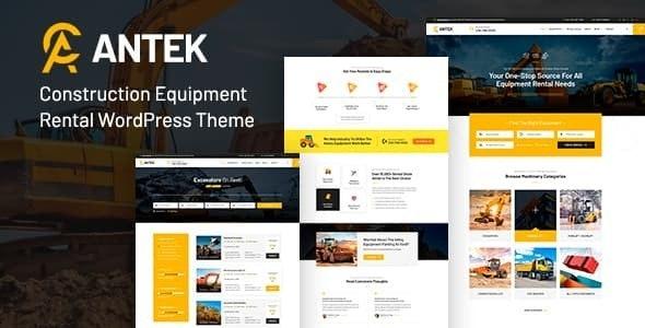 Antek Nulled Construction Equipment Rentals WordPress Theme Free Download