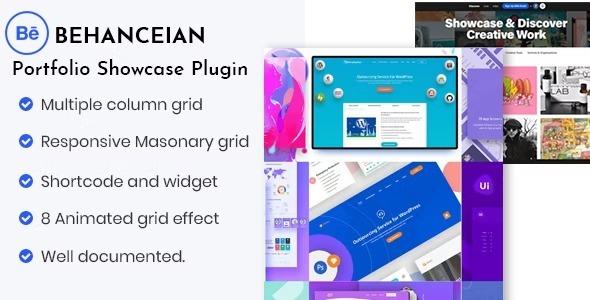 Behanceian behance portfolio showcase plugin Nulled