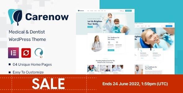 Carenow Medical & Dentist WordPress Theme Nulled