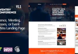 Eventry Conference Meetup Landing Page WordPress Theme Nulled