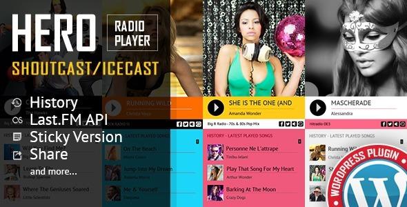 Hero Nulled Shoutcast and Icecast Radio Player With History Free Download