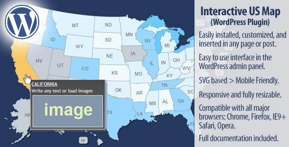 Interactive US Map Nulled WordPress Plugin Free Download