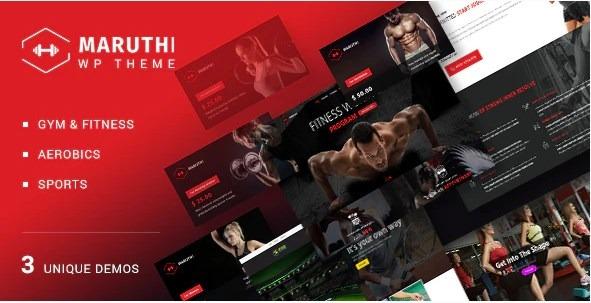 Maruthi Fitness Gym Trainer WordPress Theme Nulled