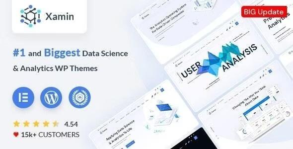 Xamin - Data Science & Analytics SaaS WordPress Theme Nulled