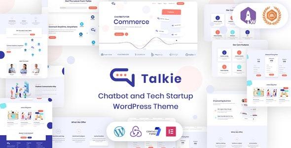 free download Talkie - Chatbot and Tech Startup WordPress Theme nulled