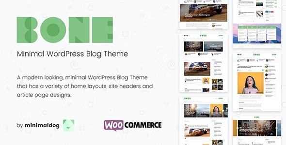 Bone Nulled Minimal & Clean WordPress Blog Theme Free Download