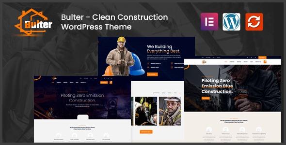 Bulter Nulled Clean Construction WordPress Theme Free Download