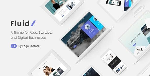 Fluid Startup and App Landing Page Theme Nulled