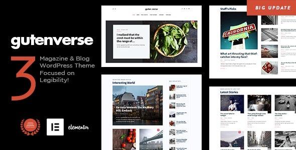 GutenVerse Nulled Magazine and Blog Theme Free Download