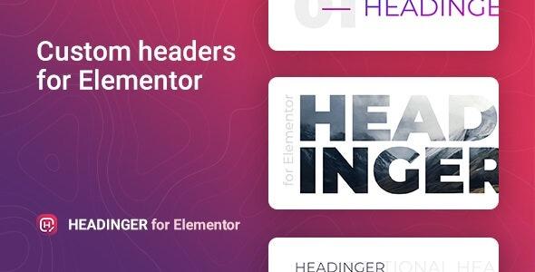 Headinger Nulled Customizable Headings for Elementor Free Download