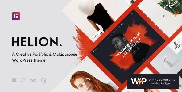 Helion Personal Creative Portfolio WordPress Theme Store Nulled