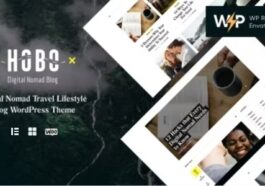 Hobo Nulled Digital Nomad Travel Lifestyle Blog WordPress Theme Free Download