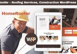 HomeRoofer Roofing Company Services & Construction WordPress Theme Nulled Free Download