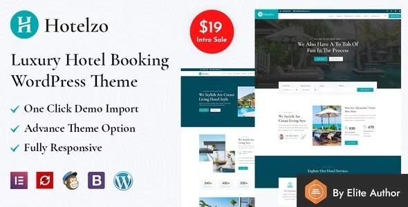 Hotelzo Luxury Hotel WordPress Theme Nulled