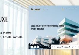 LeLuxe Nulled Hotel WordPress Theme Free Download