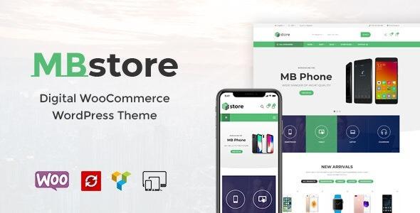 MBStore Digital WooCommerce WordPress Theme Nulled