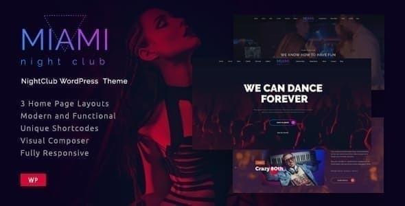 Miami Night Club Nulled WordPress Theme Free Download