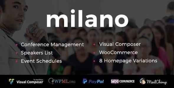 Milano Event & Conference Nulled WordPress Theme Free Download