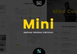 Mini - Onepage Personal Portfolio Theme Nulled