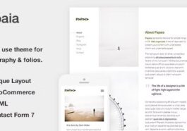 Papaia Photography & Portfolio WordPress Theme Nulled