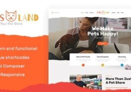 Pets Land Domestic Animals Shop & Veterinary WP Theme Nulled