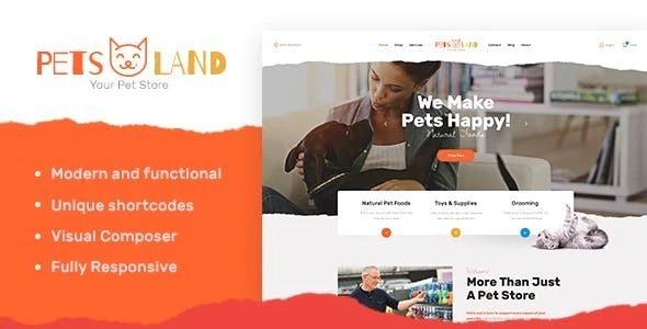 Pets Land Domestic Animals Shop & Veterinary WP Theme Nulled