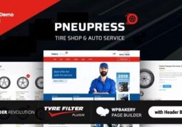 PneuPress Tire Shop and Car Repair WordPress Theme Nulled