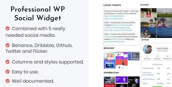 Professional WP Social Widget Plugin Nulled