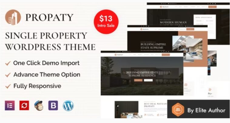 Propaty Nulled Single Property WordPress Theme Free Download