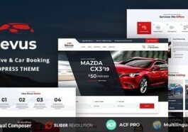 Revus Automotive & Car Rental WordPress Theme Nulled