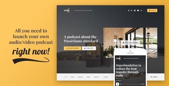 Vipo Nulled Audio Video Podcast & Vlog WordPress Theme Free Download