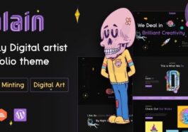 free download Ealain Digital Artist Creative Portfolio WordPress Theme + Figma nulled