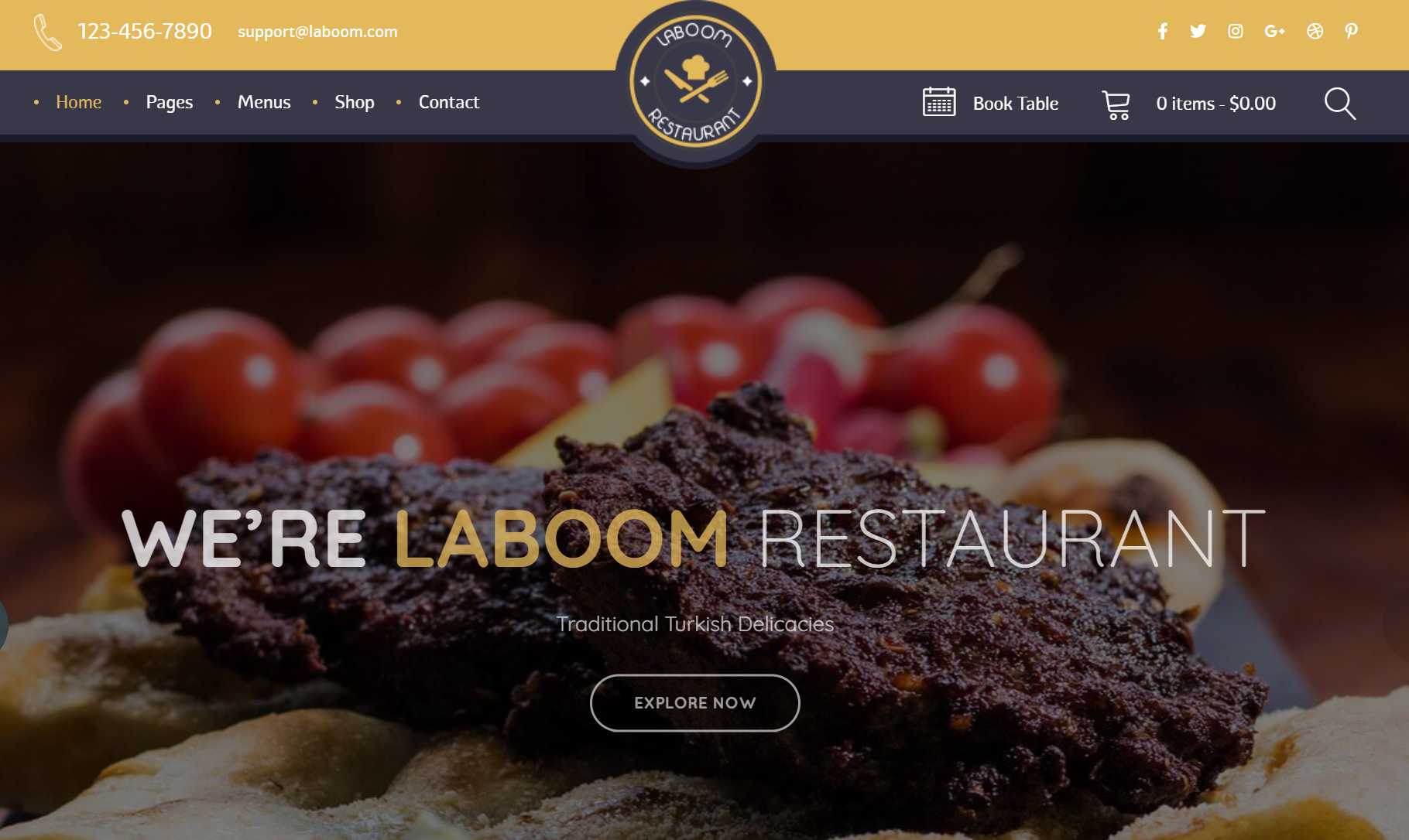 free download La Boom - Food & Restaurant Bistro WordPress Theme nulled