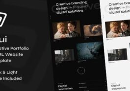 free download Nui - Creative Portfolio Showcase HTML Website Template nulled