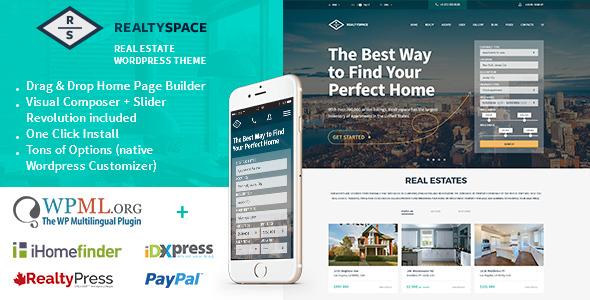 free download Realtyspace - Real estate WordPress Theme nulled