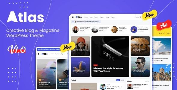 Atlas Creative Blog & News WordPress Theme Nulled Free Download