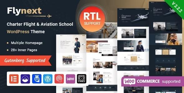 Flynext Multipurpose Aviation WordPress Theme + RTL Nulled