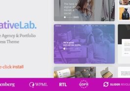 free download Creative Lab - Studio Portfolio & Design Agency WordPress Theme nulled