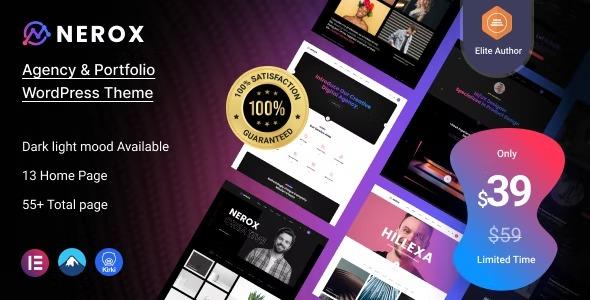 free download Nerox - Agency & Portfolio WordPress Theme + RTL nulled