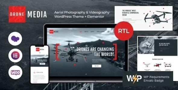 Drone Media Aerial Photography & Videography WordPress Theme Nulled Free Download