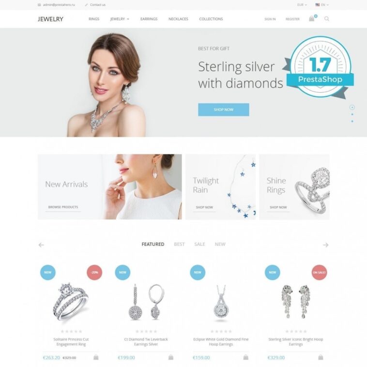 Jewelry Jewellery Online Store PrestaShop Nulled