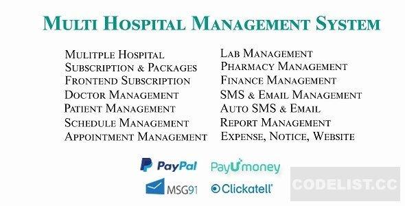 Multi Hospital – Hospital Management System (Saas App) Nulled