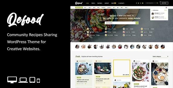 Qefood Community Sharing WordPress Theme Nulled