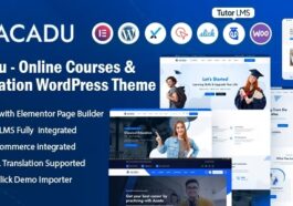 Acadu Online Courses & Education WordPress Theme Nulled Free Download