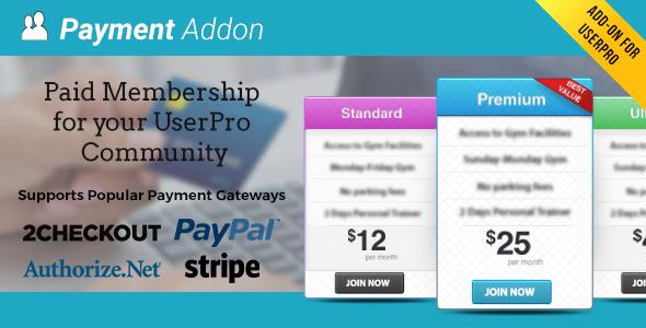 free download Payment Addon for UserPro nulled