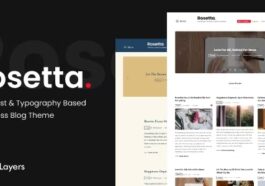 free download Rosetta - Minimalist & Typography Based WordPress Blog Theme nulled