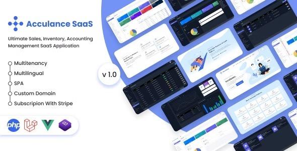 Acculance SaaS Nulled Multitenancy Based POS, Accounting Management System Free Download