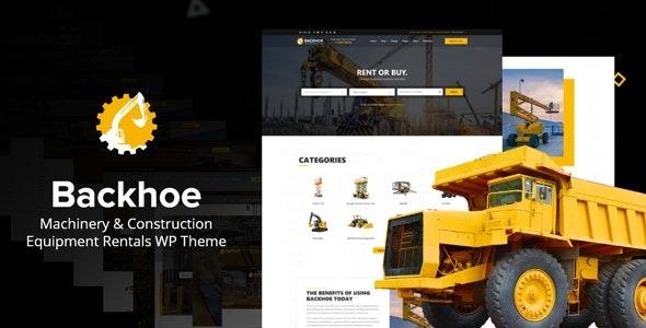 Backhoe Nulled Construction Equipment Rentals WordPress Theme Free Download