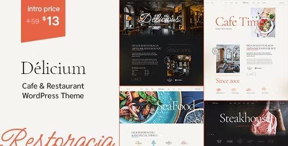 Delicium Nulled Restaurant & Cafe WordPress Theme Free Download